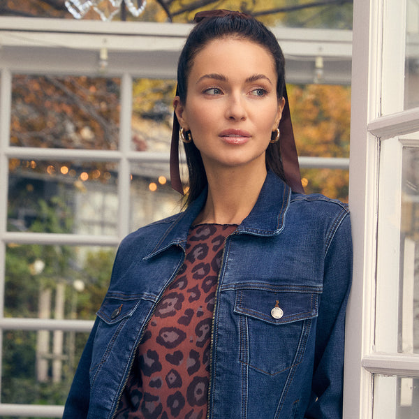 FDJ- CROSSHATCH DENIM ZIP FRONT JACKET - 1193809