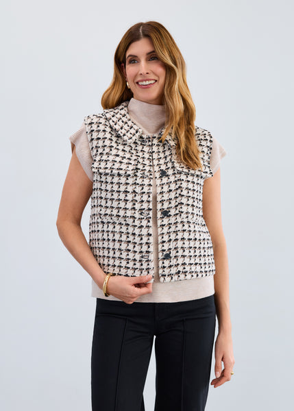 FDJ - TWEED BUTTON DOWN VEST - 1923839