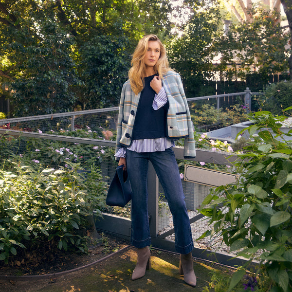 FDJ - STATEMENT DENIM- PULL-ON BOOT ANKLE JEAN W/ BUTTON TRIM HEM - 2462669