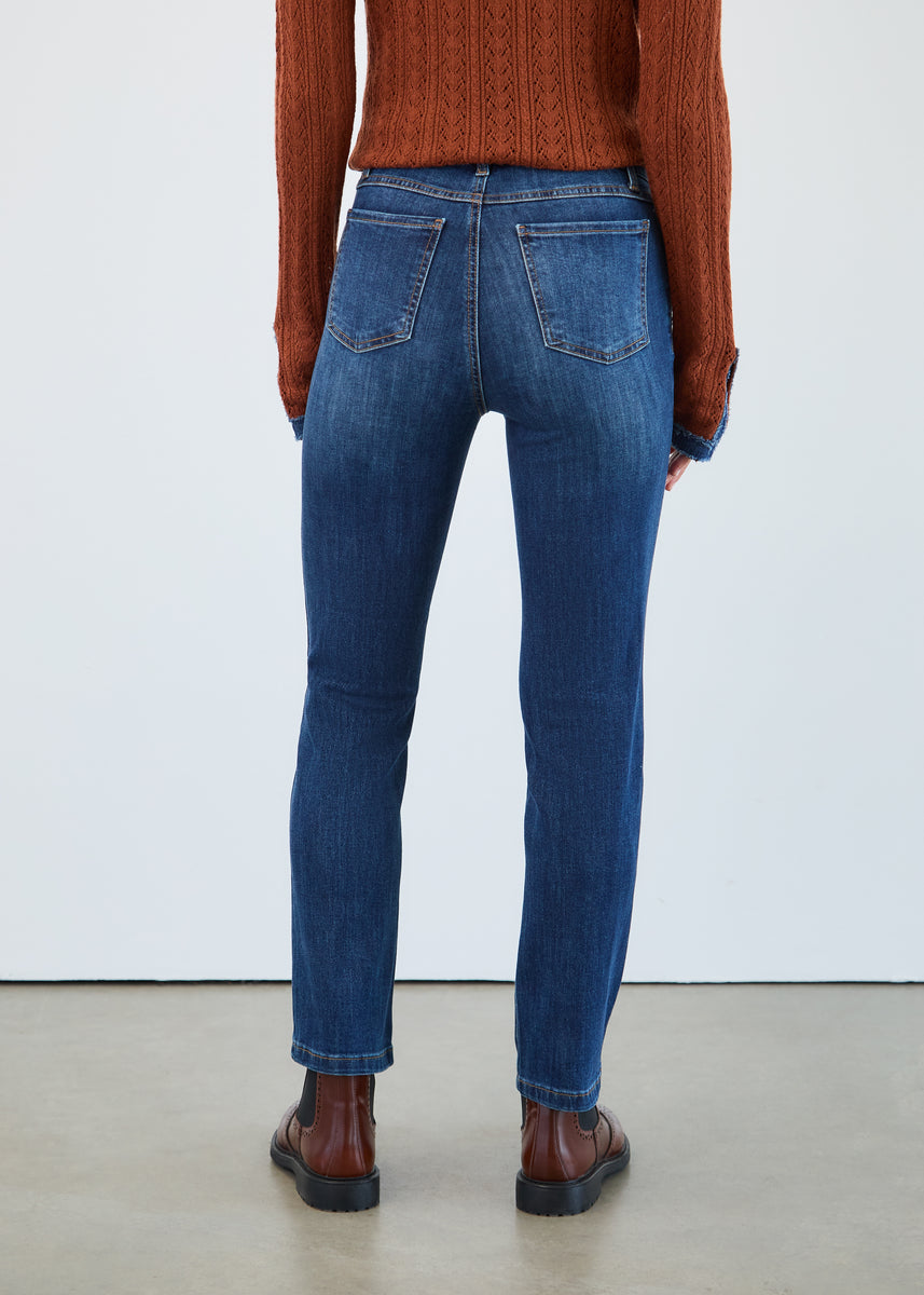 FDJ Pull-On Straight Ankle Dark Vintage Jeans 2445669 main image 1