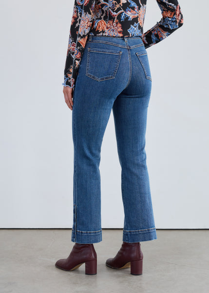 FDJ - STATEMENT DENIM- PULL-ON BOOT ANKLE JEAN W/ BUTTON TRIM HEM - 2462669