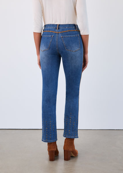 FDJ - STATEMENT DENIM- OLIVIA BOOTCUT W/ METALLIC RIVET ACCENTS - 2884779