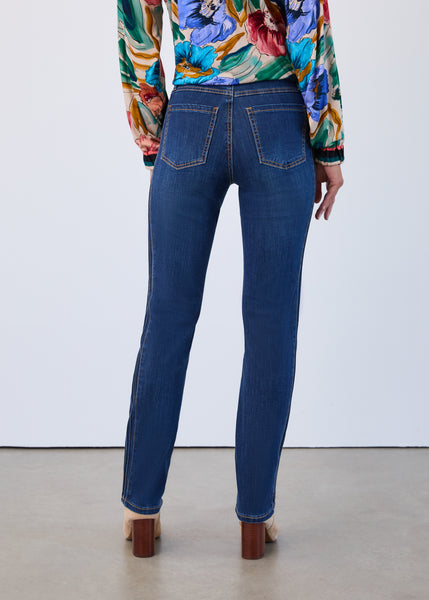 FDJ - OLIVIA STRAIGHT JEAN W/ SIDE TUCK DETAIL - 2898370