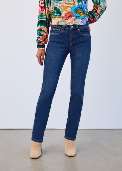 FDJ - OLIVIA STRAIGHT JEAN W/ SIDE TUCK DETAIL - 2898370