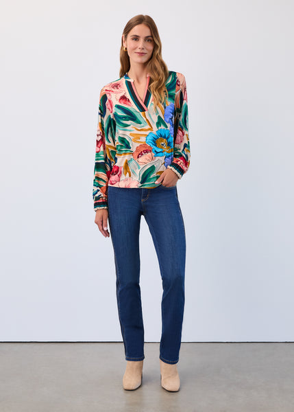 FDJ - BOTANY WATERCOLOUR TOP - 3800153