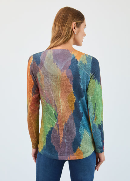 FDJ - MARA PRINT LONG SLEEVE TOP - 3089451- 2 Colours