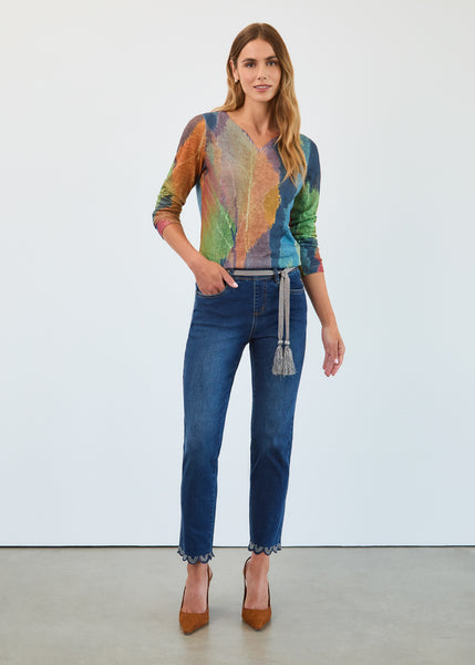 FDJ - MARA PRINT LONG SLEEVE TOP - 3089451- 2 Colours