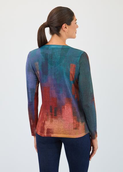 FDJ - EMBERS PRINT LONG SLEEVE TOP - 3332451