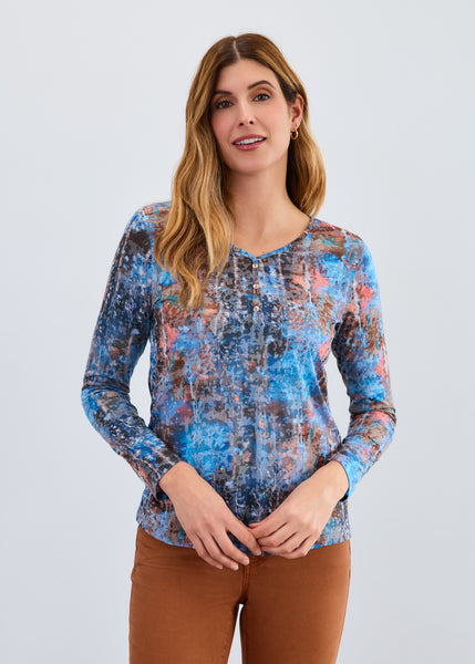 FDJ - WHITE CHAPEL PRINT  LONG SLEEVE TOP - 3390844