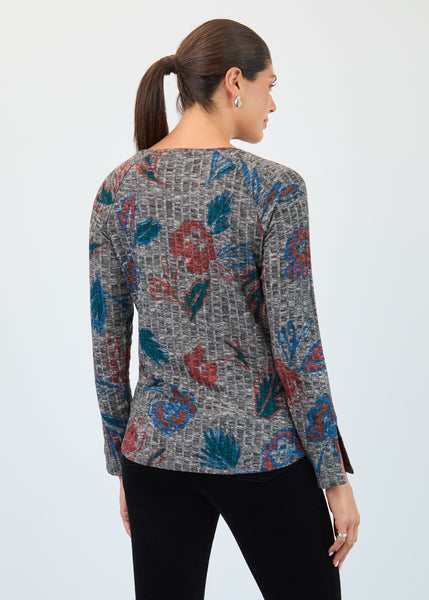 FDJ - BLOOMSBURY PRINT LONG SLEEVE TOP - 3421508