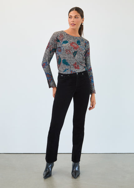 FDJ - BLOOMSBURY PRINT LONG SLEEVE TOP - 3421508