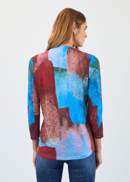 FDJ - BRICK LANE PRINT 3/4 SLEEVE TOP - 3677451