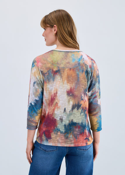 FDJ - FALL BOUQUET 3/4 SLEEVE TOP - 3705955
