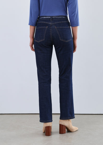 FDJ - CROSSHATCH DENIM CHRISTINA STRAIGHT ANKLE W/ REMOVABLE BELT -5370809