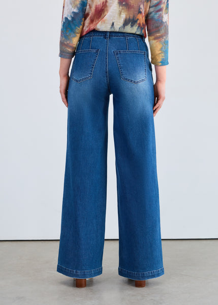 FDJ - LIGHTWEIGHT AUTHENTIC DENIM SUZANNE WIDE LEG TROUSER - 6894843