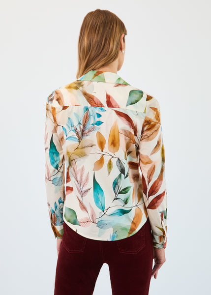 FDJ - MIRIAM PRINT STRETCH POPLIN LONG SLEEVE SHIRT - 7190623