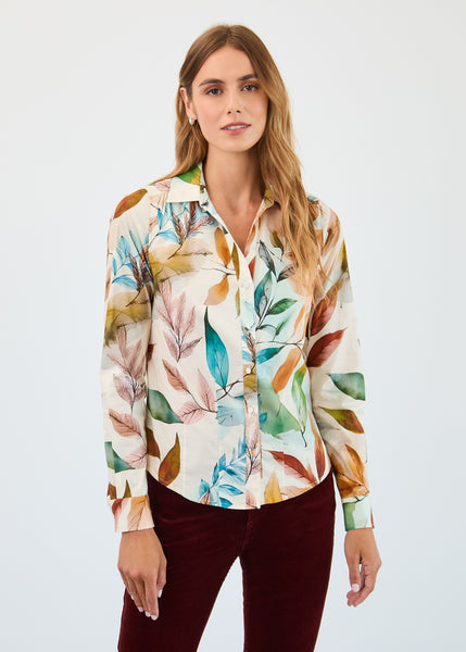 FDJ - MIRIAM PRINT STRETCH POPLIN LONG SLEEVE SHIRT - 7190623