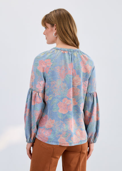 FDJ - CHAMBRAY PRIMROSE HILL PRINT SHIRT - 7674846