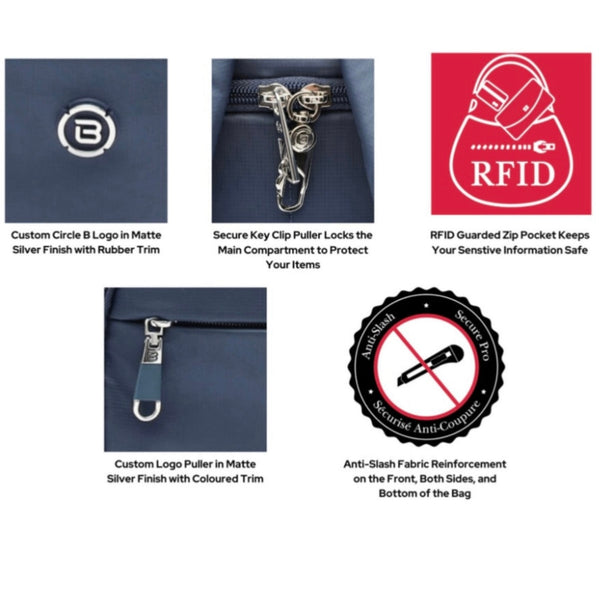 BESIDE- U - RFID PROTECTED / ANTI SLASH - SPLENDOR CROSSBODY BAG - 3 Colours