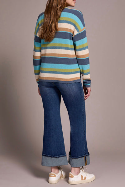 TRIBAL - MULTI STRIPE COTTON SWEATER - 2254O-576 - 3 Colours