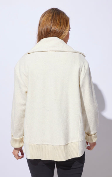 ESCAPE - FIRESIDE PLUSH HEATHER FLEECE SNAP JACKET - E23016