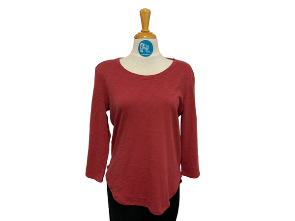 ESCAPE - HI LO  COTTON JERSEY - 3/4 SLEEVE TEE - E10004 - 4 Colours