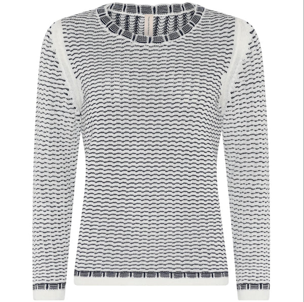 SKOVHUUS - ZIG ZAG ORGANIC COTTON STRIPE SWEATER - 3749