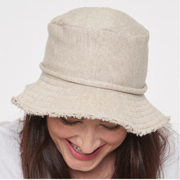 PARKHURST -SPF 50 PROTECTION -  BUCKET HAT WITH FRAYED EDGE - 31056- 3 Colours