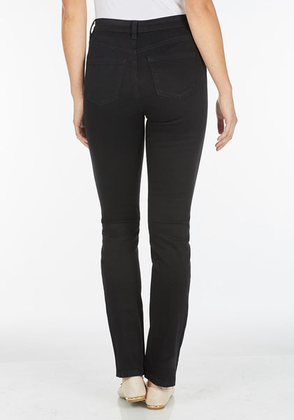 FDJ-PEGGY PETITE BLACK STRAIGHT LEG JEAN - 8875660