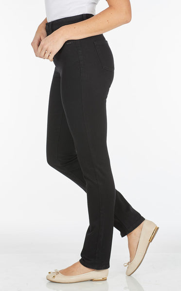 FDJ-PEGGY PETITE BLACK STRAIGHT LEG JEAN - 8875660