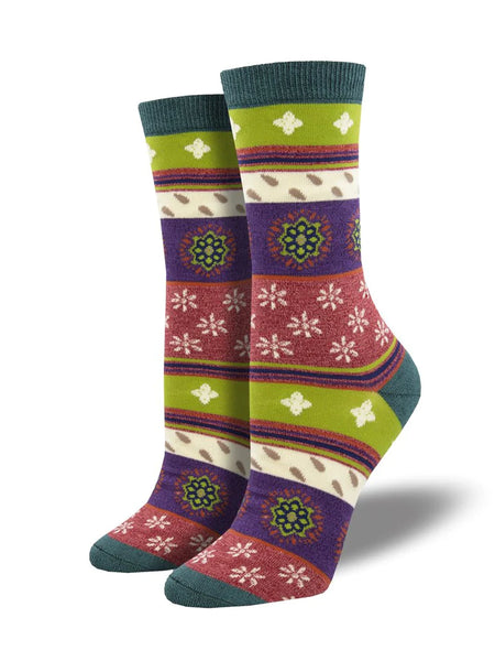 SOCKSMITH CREW SOCKS BAMBOO - MARRAKESH MOTIF - 2 COLOURS
