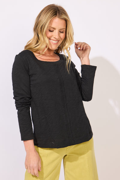 ESCAPE - STAY CENTRE  COTTON SLUB JERSEY  TEE - E10030  - 2 Colours
