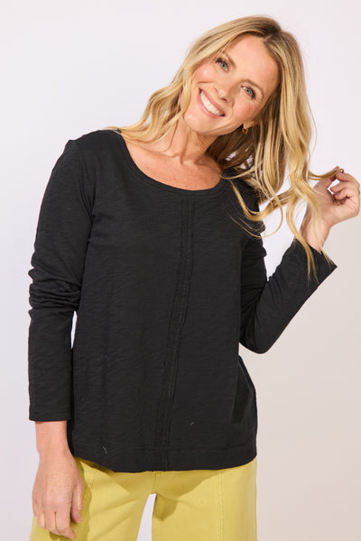 ESCAPE - STAY CENTRE  COTTON SLUB JERSEY  TEE - E10030  - 2 Colours