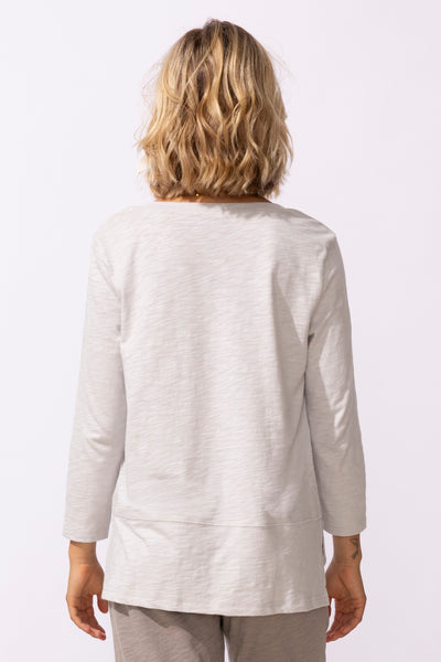 ESCAPE - EASY V NECK 3/4 SLEEVES COTTON TEE - 10041 - 8 Colours