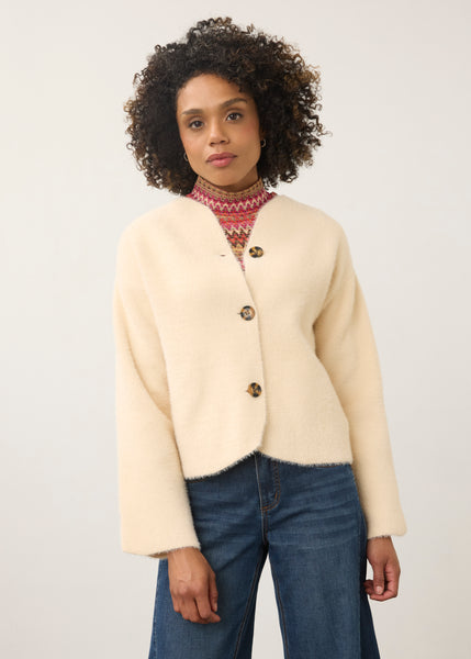FDJ - FAUX CASHMERE KNIT JACKET - 10047431- 2 Colours