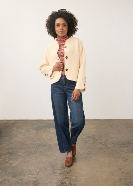 FDJ - FAUX CASHMERE KNIT JACKET - 10047431- 2 Colours