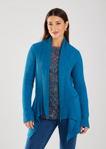 FDJ - LONG SLEEVE TWO TONE CARDIGAN -1036314 - 3 Colours