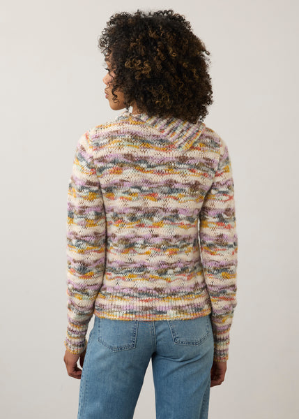 FDJ - LAYERED SPACE DYE ENVELOPE COLLAR SWEATER - 1085117
