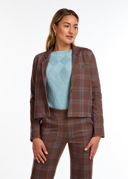 FDJ - TRIBECA CHECK CROPPED BLAZER - 1110459