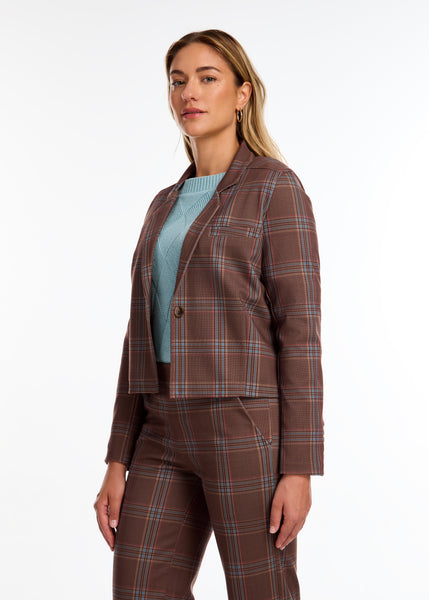 FDJ - TRIBECA CHECK CROPPED BLAZER - 1110459