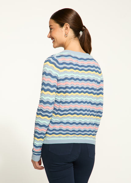 FDJ - WAVE STITCH CARDIGAN -  1184624- MULTI