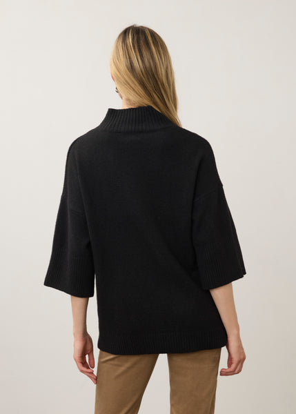 FDJ - COZY YARN MOCK NECK 3/4 SLEEVE SWEATER - 1189223 - 2 Colours