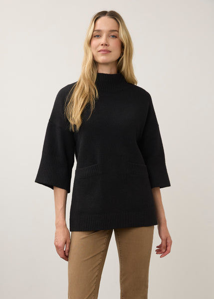 FDJ - COZY YARN MOCK NECK 3/4 SLEEVE SWEATER - 1189223 - 2 Colours