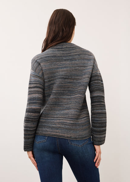 FDJ - SPACE DYE MOCK NECK SWEATER - 1215888 - 2 Colours