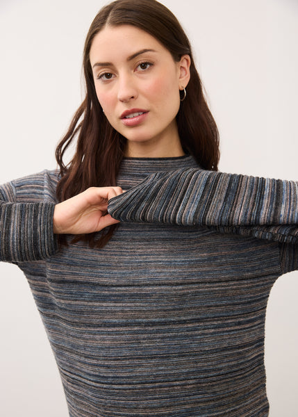 FDJ - SPACE DYE MOCK NECK SWEATER - 1215888 - 2 Colours
