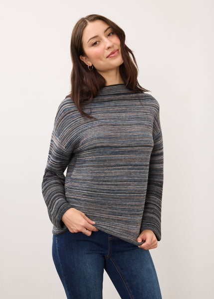 FDJ - SPACE DYE MOCK NECK SWEATER - 1215888 - 2 Colours