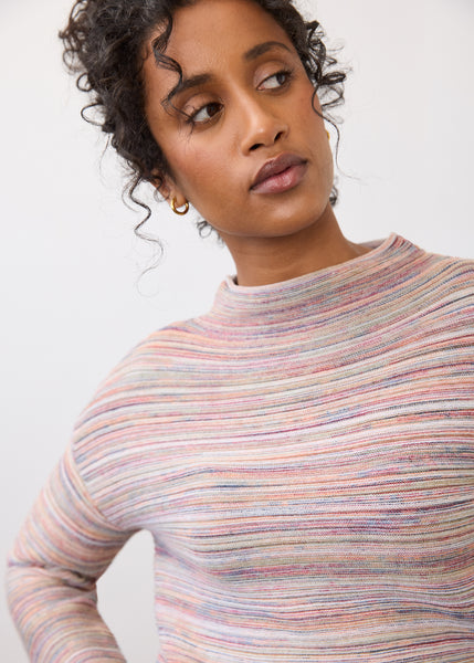 FDJ - SPACE DYE MOCK NECK SWEATER - 1215888 - 2 Colours