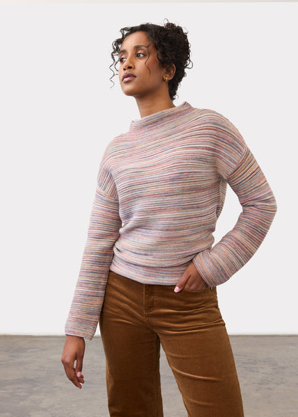 FDJ - SPACE DYE MOCK NECK SWEATER - 1215888 - 2 Colours