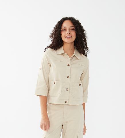 Shades of taupe - Society shirt jacket in heather oatmeal, Baby waffle  sweatpants in turner taupe