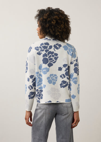FDJ - MOCK NECK PRINT SWEATER - 1301535 - 2 Colours